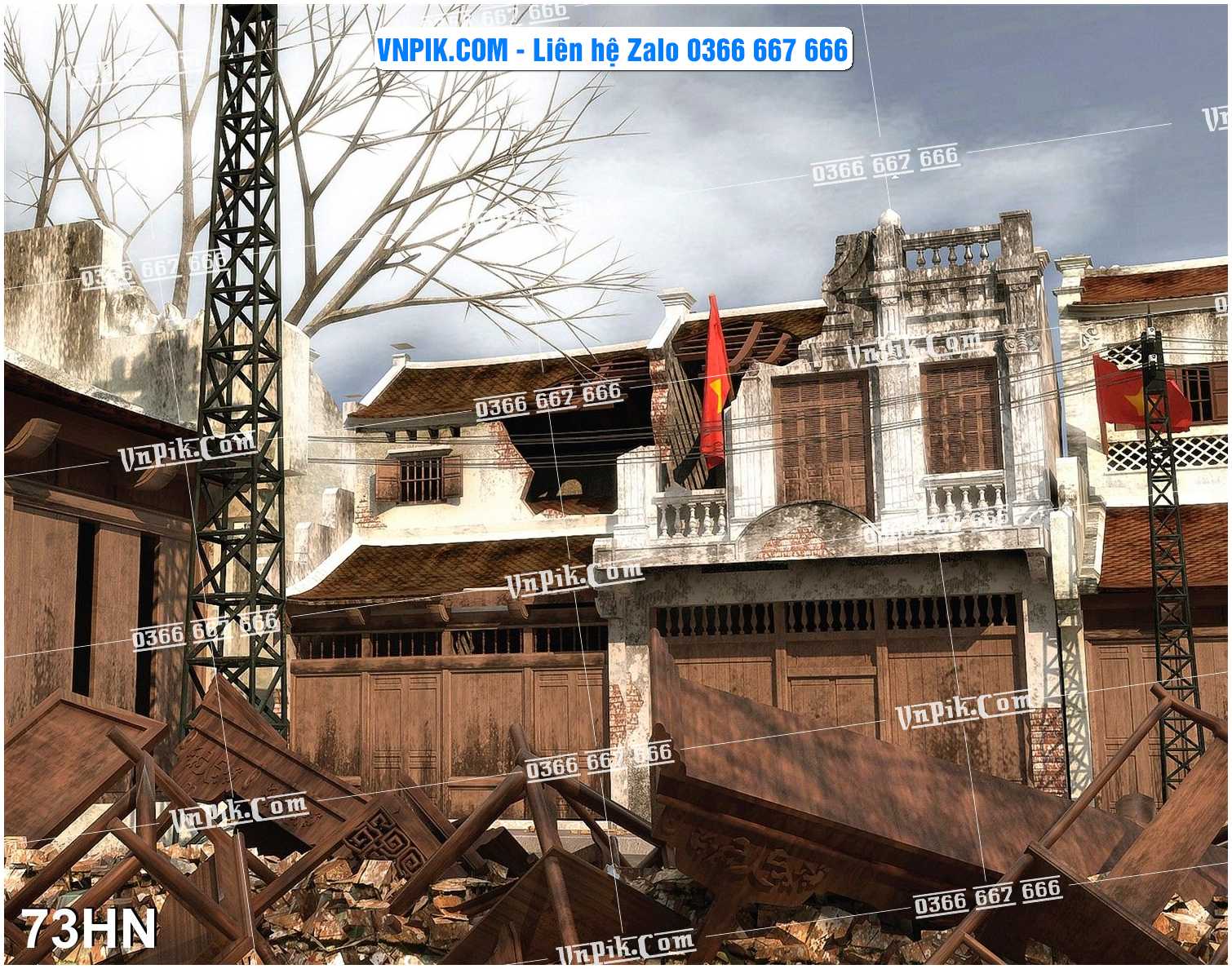 File Tranh Hà Nội Xưa Mã File 73HN