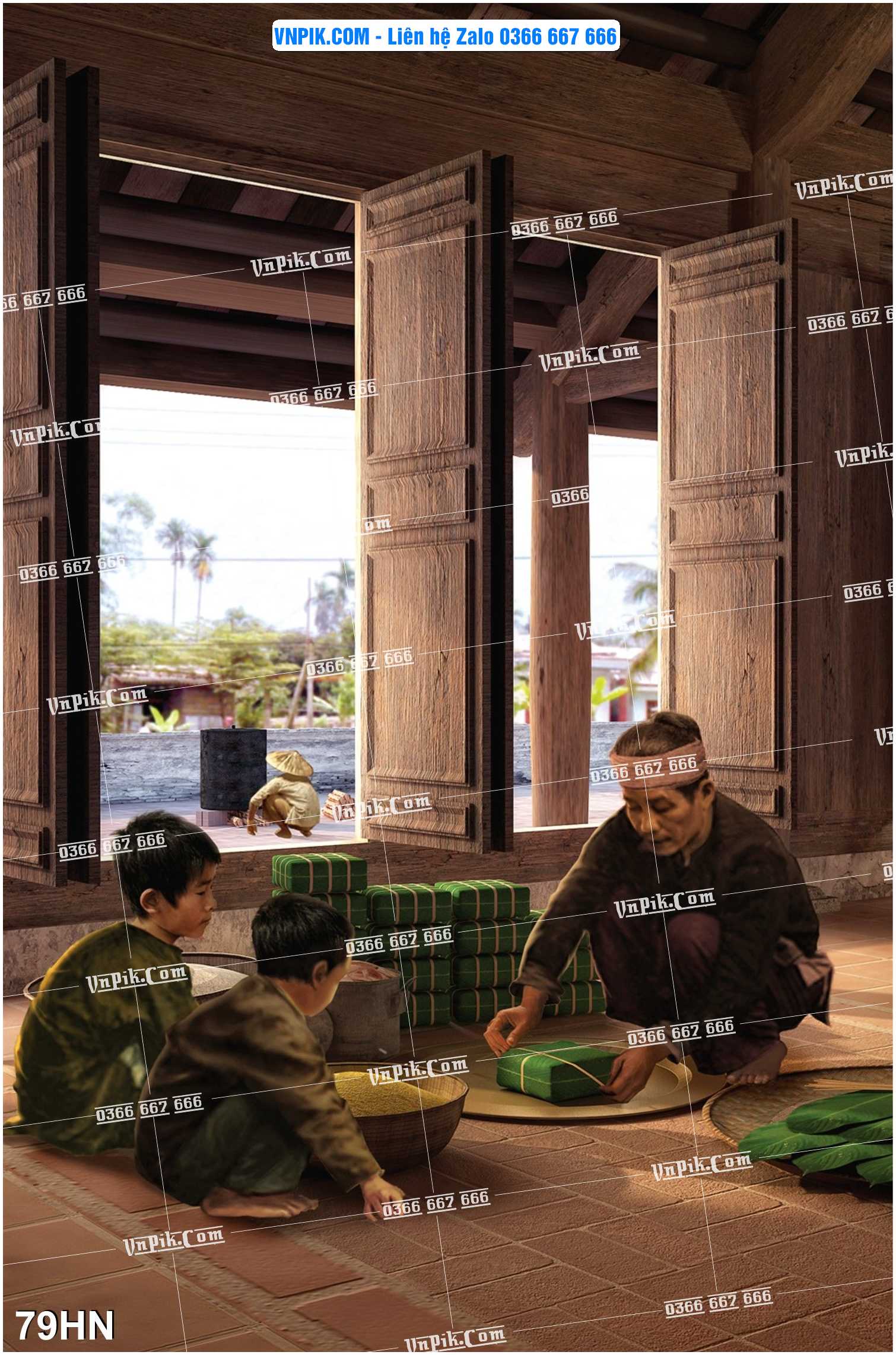 File Tranh Hà Nội Xưa Mã File 79HN