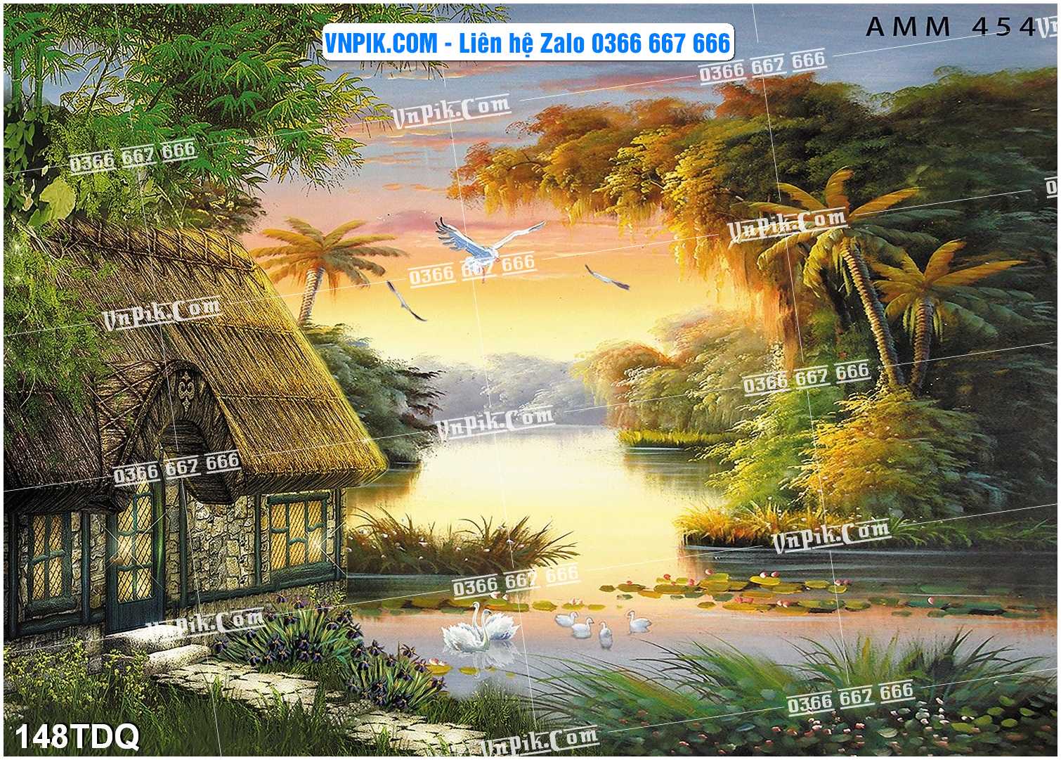 File Vector Tranh làng quê Việt nam mã file 148TDQ