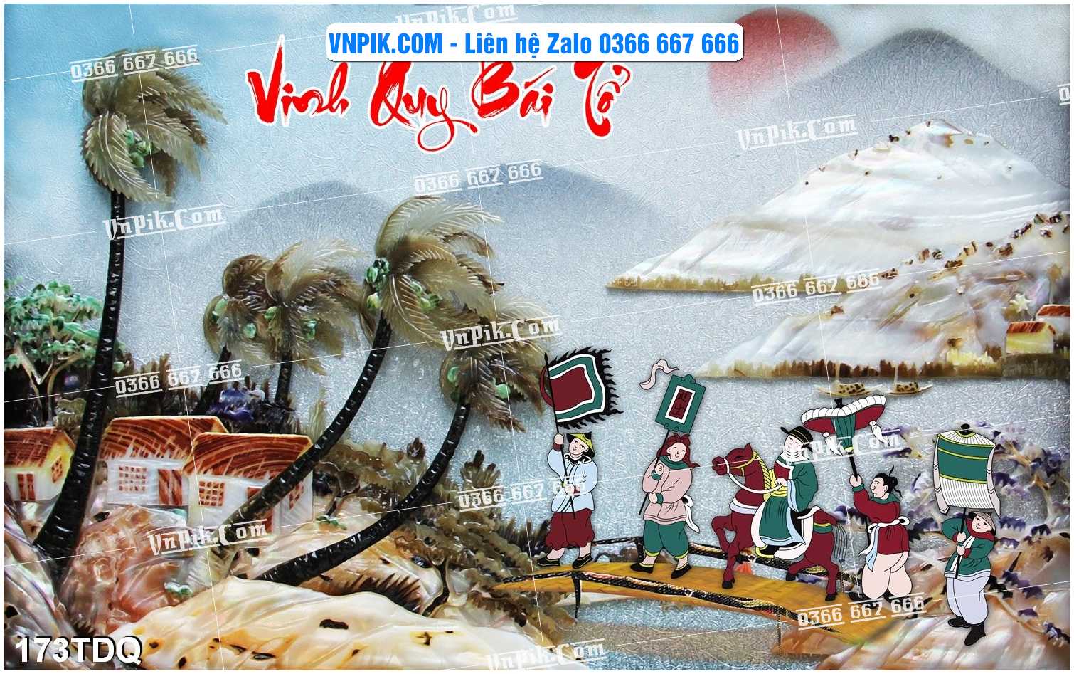 File Vector Tranh làng quê Việt nam mã file 173TDQ