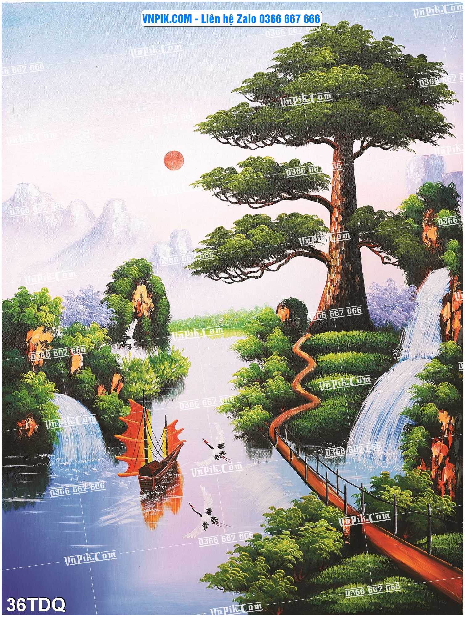 File Vector Tranh làng quê Việt nam mã file 36TDQ