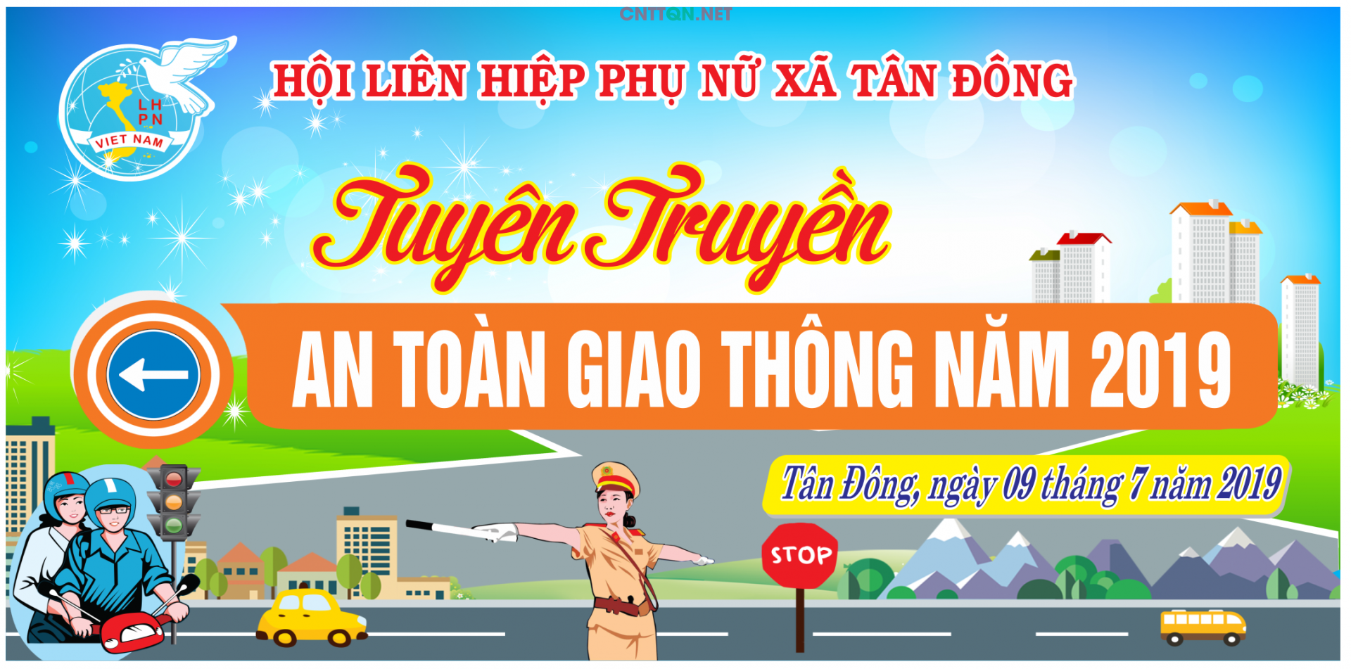 Backdrop tuyên truyền an toàn giao thông 2019 file CDR
