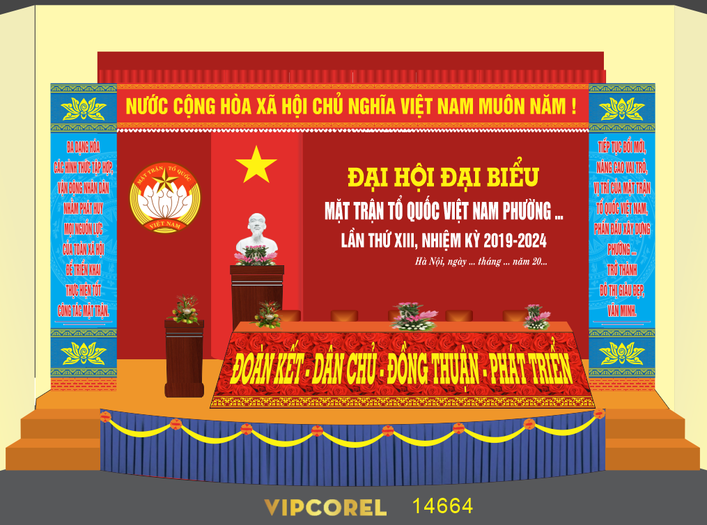 Market Đại hội mặt trận tổ quốc 2025 file vector