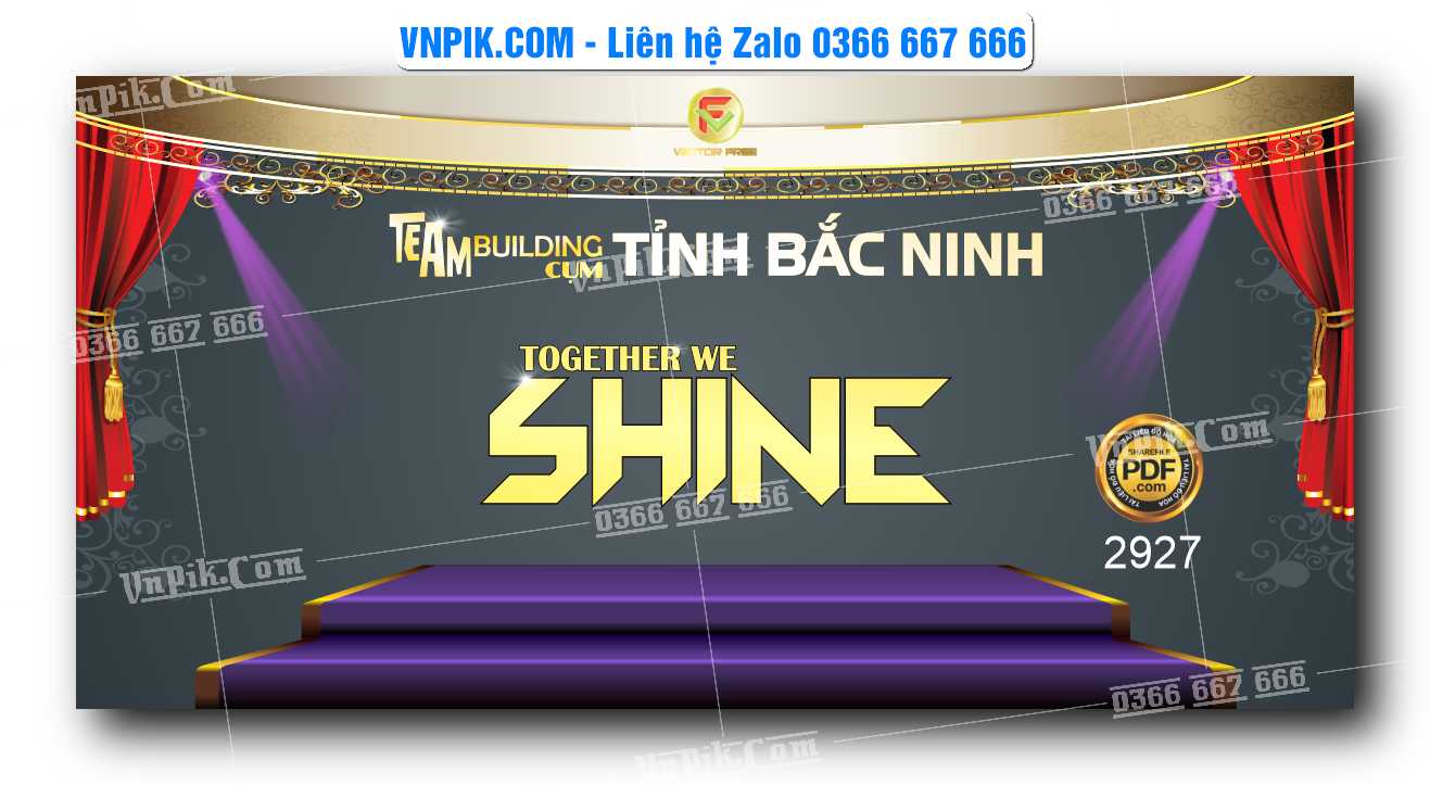 Market sân khấu Team building tỉnh Bắc Ninh file corel