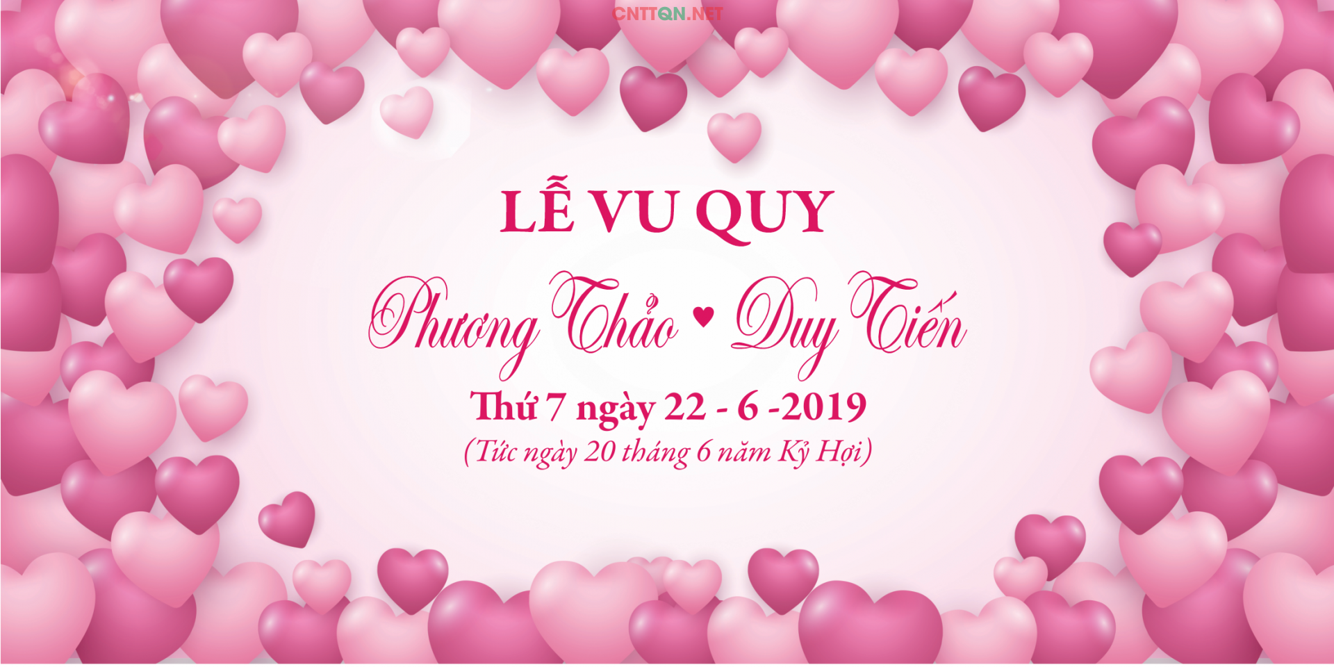 Mẫu market khung tên cưới lễ vu quy #2 file CDR
