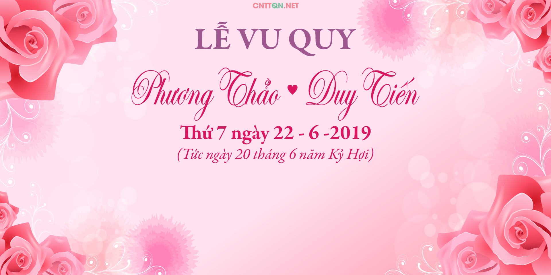 Mẫu market khung tên cưới lễ vu quy #5 file CDR