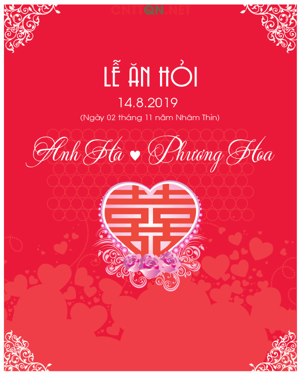 Phông market wedding Lễ ăn hỏi file CDR