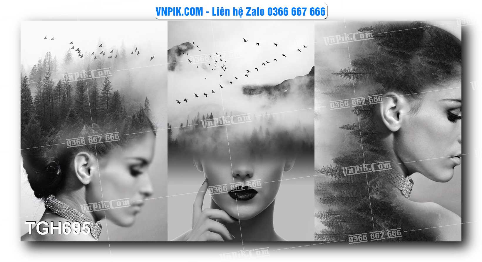 Tranh Ghép Treo Tường Mã File TGH695