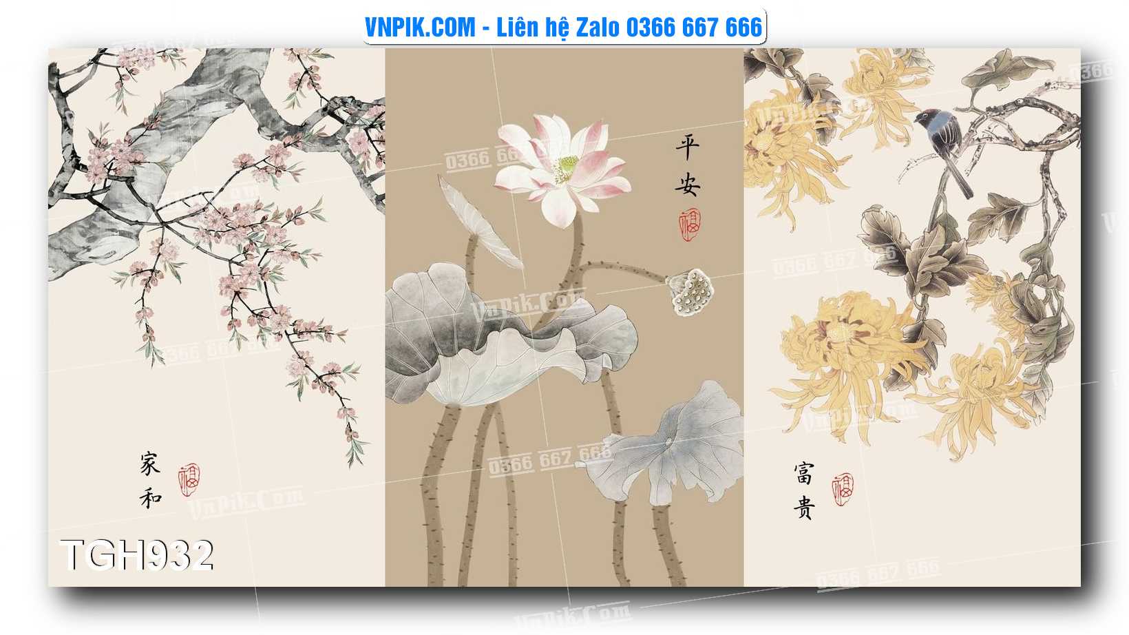 Tranh Ghép Treo Tường Mã File TGH932