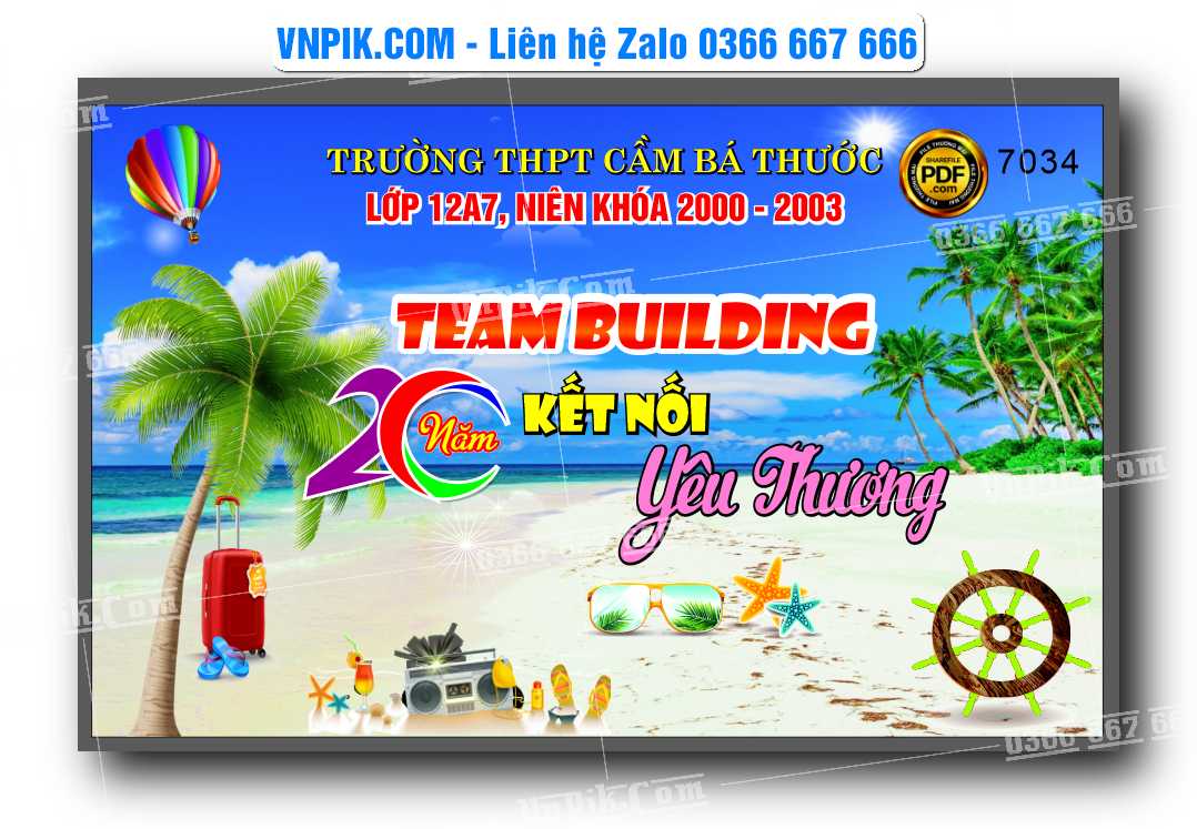 Team building 20 năm kết nối yêu thương file corel