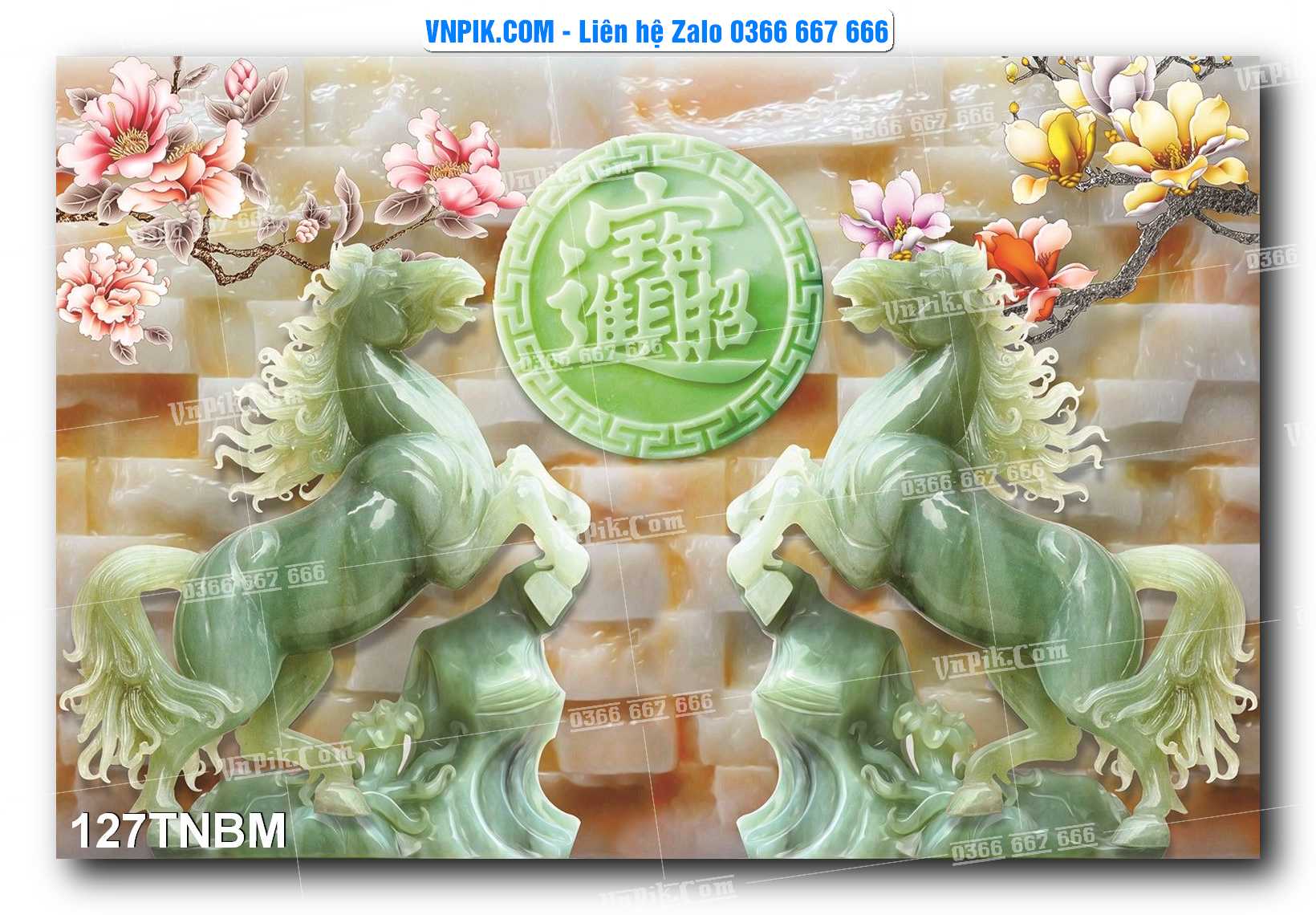 Tranh Ngựa Bát Mã – Mã Đáo Thành Công Mã File 127TNBM