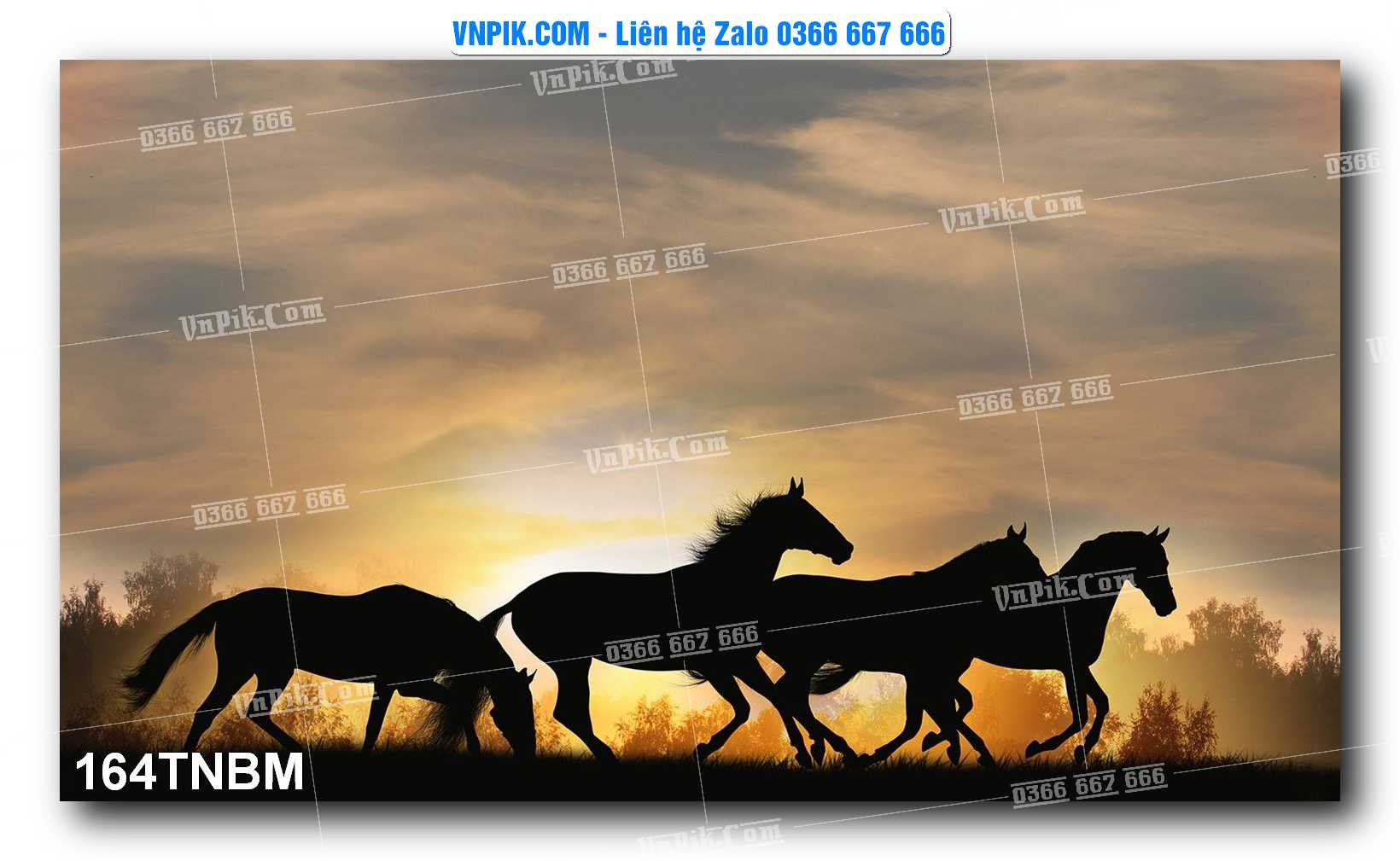 Tranh Ngựa Bát Mã – Mã Đáo Thành Công Mã File 164TNBM