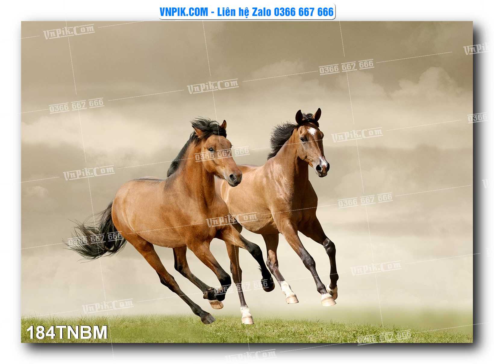Tranh Ngựa Bát Mã – Mã Đáo Thành Công Mã File 184TNBM