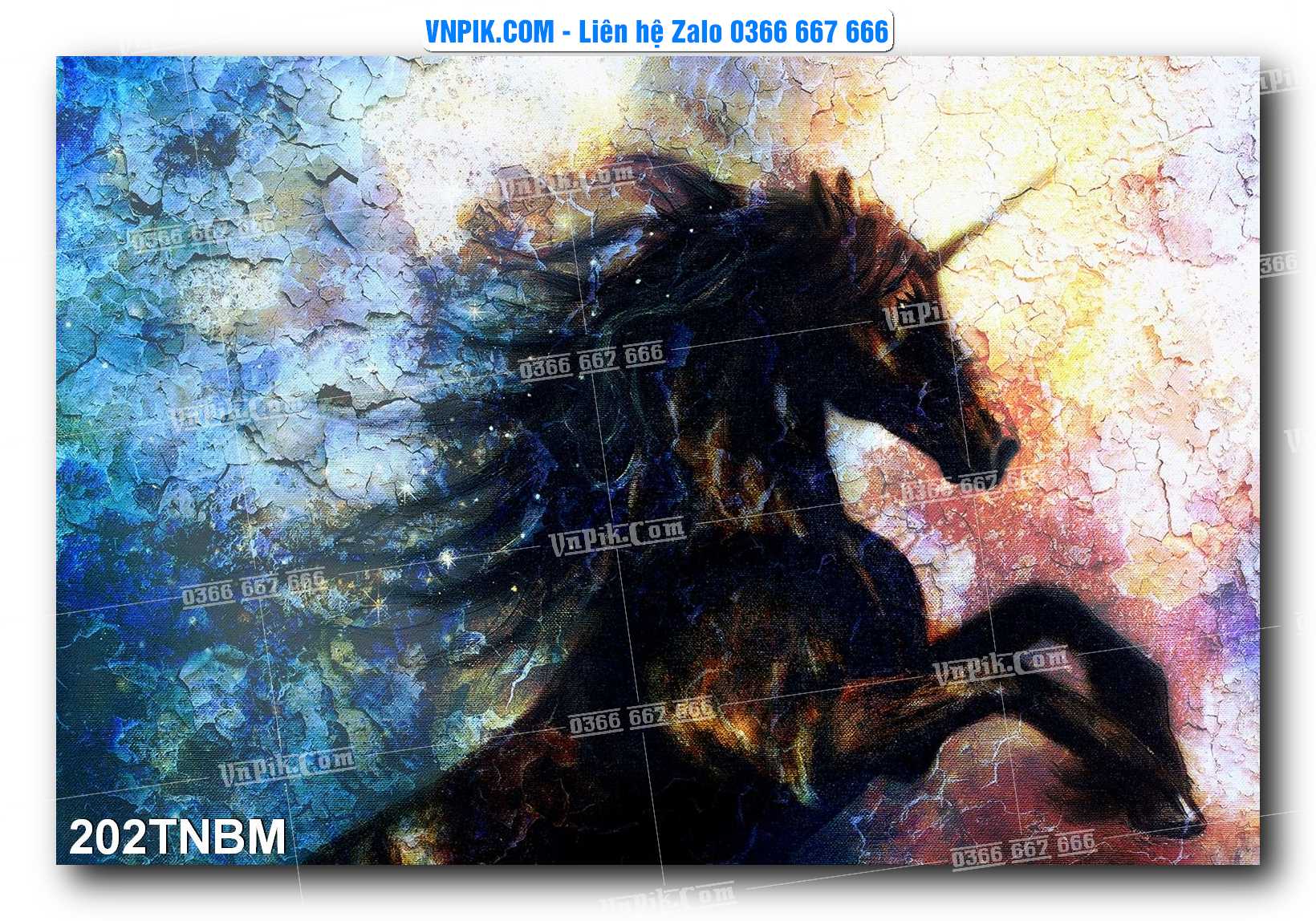 Tranh Ngựa Bát Mã – Mã Đáo Thành Công Mã File 202TNBM