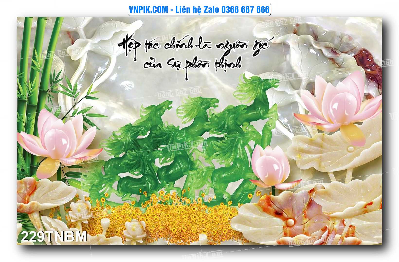 Tranh Ngựa Bát Mã – Mã Đáo Thành Công Mã File 229TNBM