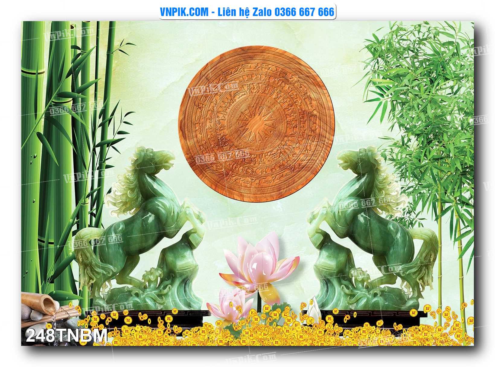 Tranh Ngựa Bát Mã – Mã Đáo Thành Công Mã File 248TNBM