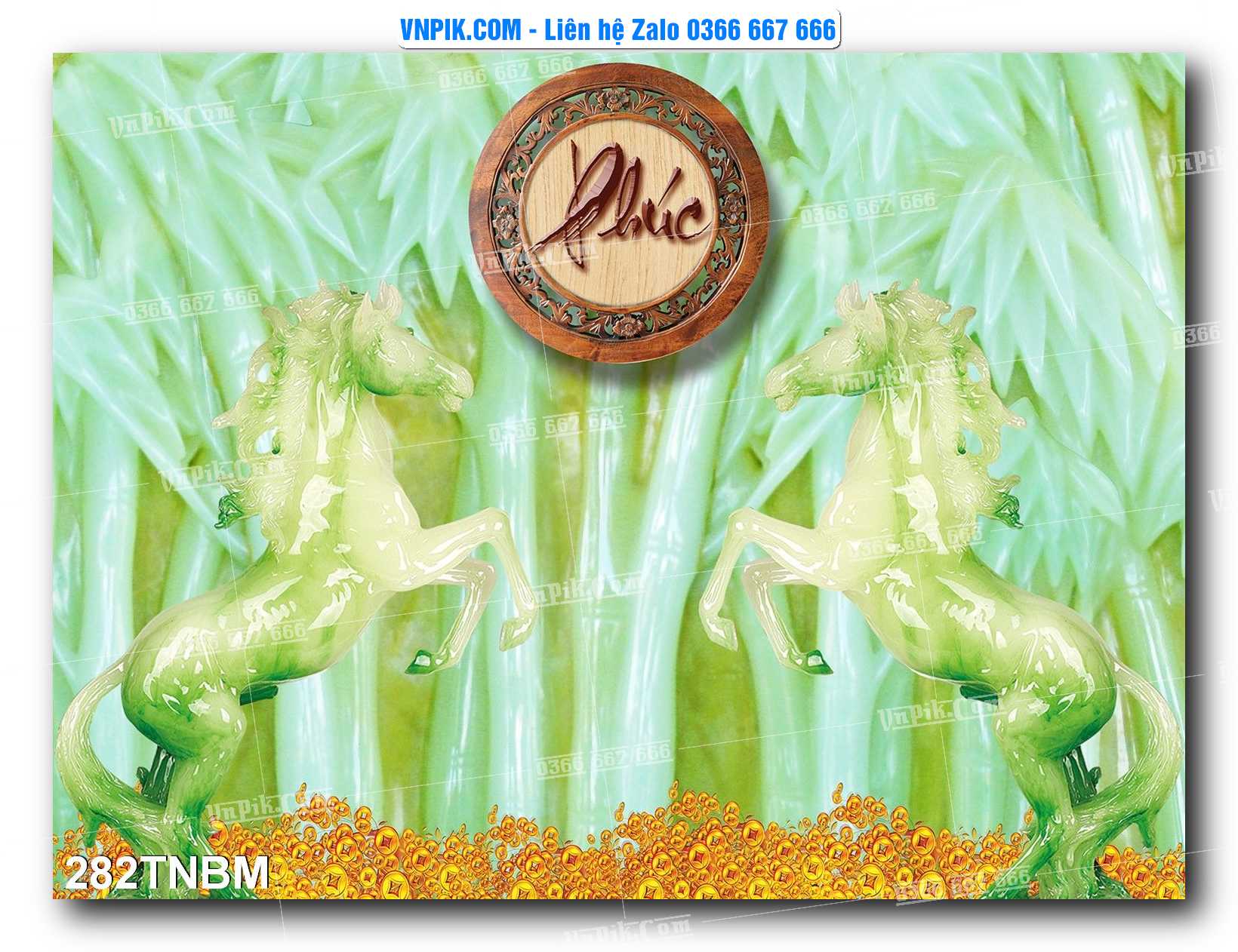 Tranh Ngựa Bát Mã – Mã Đáo Thành Công Mã File 282TNBM