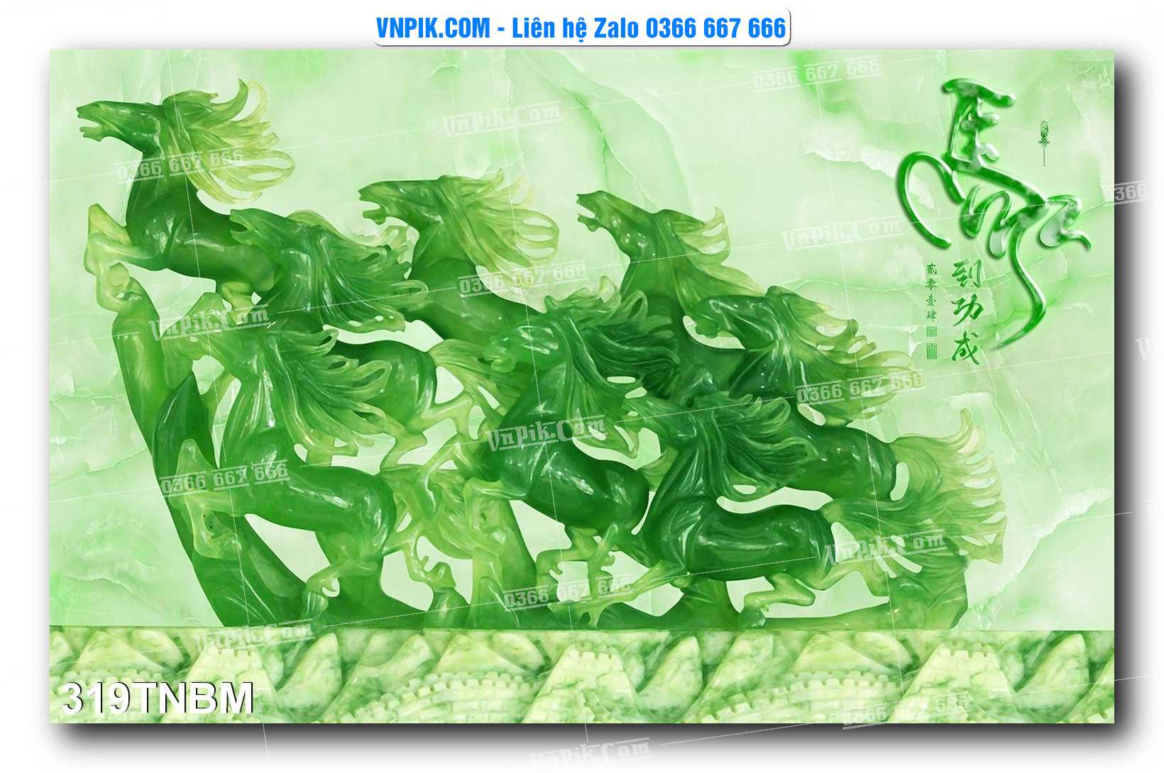 Tranh Ngựa Bát Mã – Mã Đáo Thành Công Mã File 319TNBM