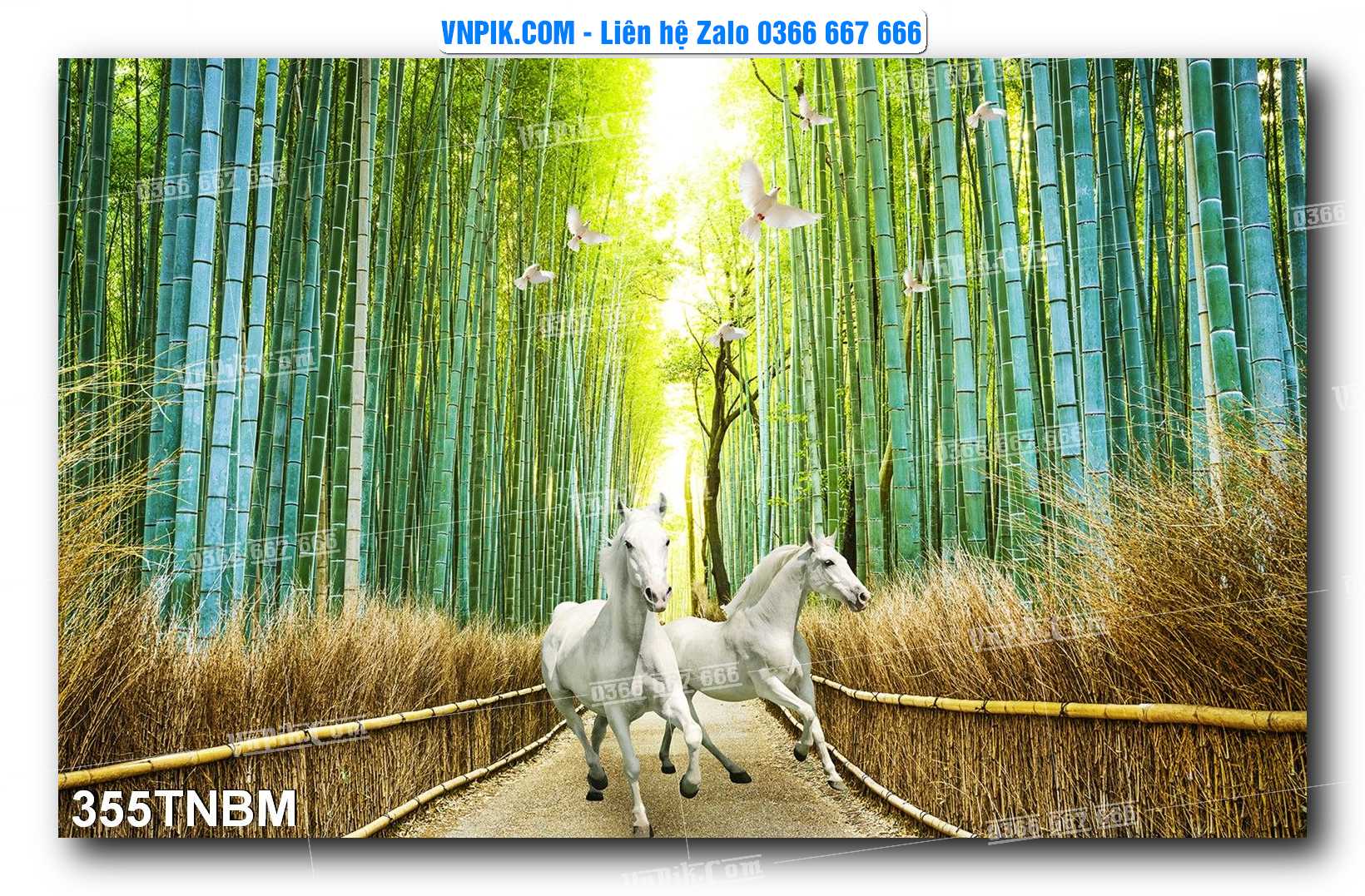 Tranh Ngựa Bát Mã – Mã Đáo Thành Công Mã File 355TNBM
