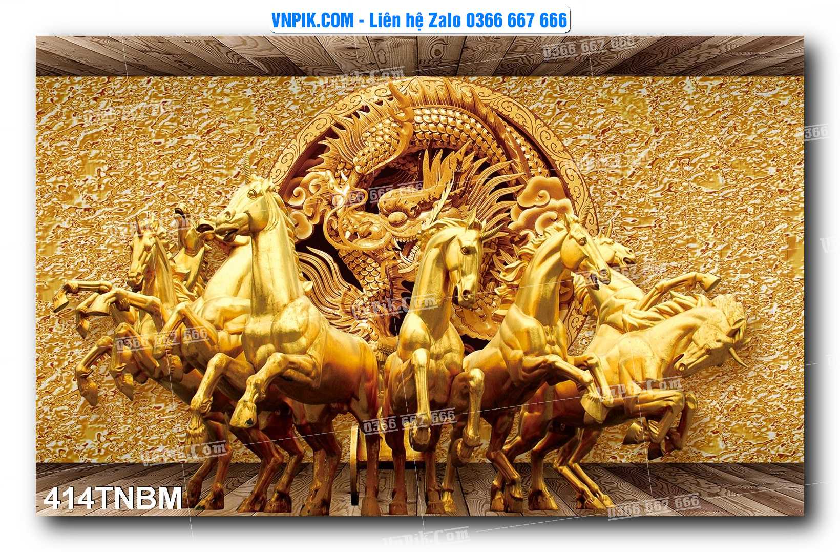 Tranh Ngựa Bát Mã – Mã Đáo Thành Công Mã File 414TNBM