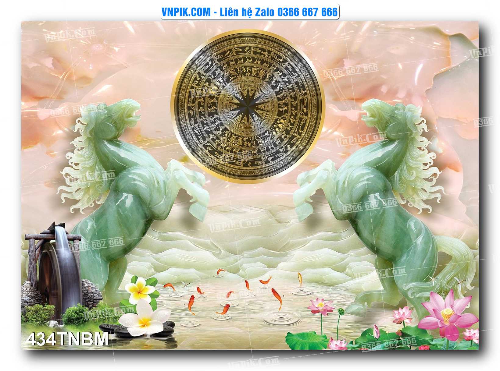 Tranh Ngựa Bát Mã – Mã Đáo Thành Công Mã File 434TNBM