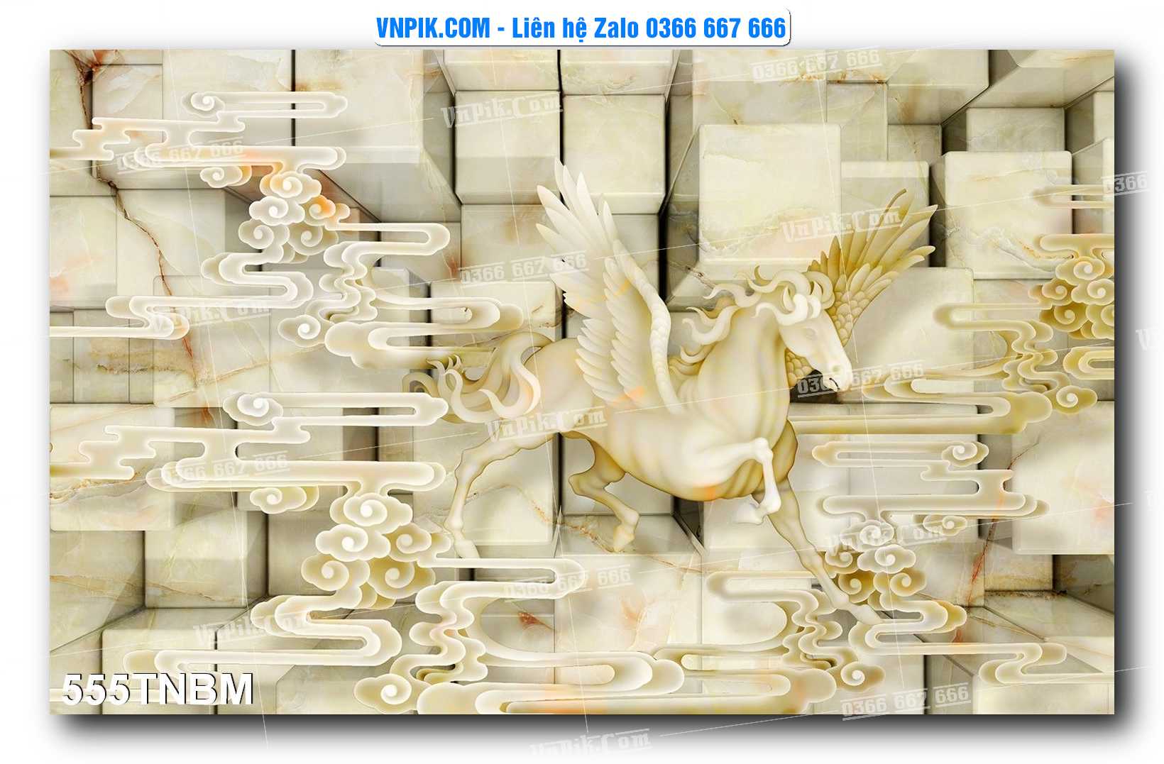 Tranh Ngựa Bát Mã – Mã Đáo Thành Công Mã File 555TNBM
