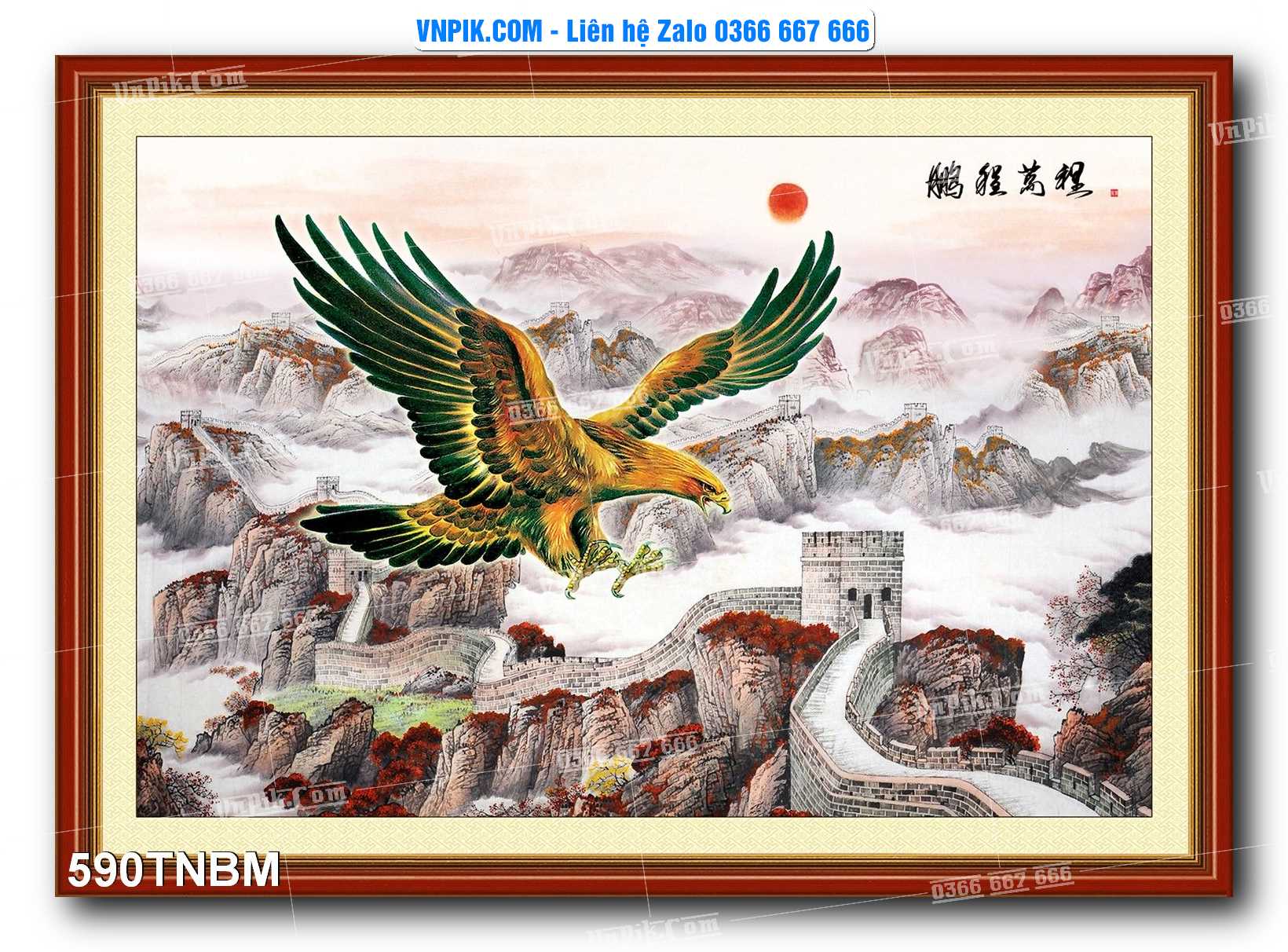 Tranh Ngựa Bát Mã – Mã Đáo Thành Công Mã File 590TNBM