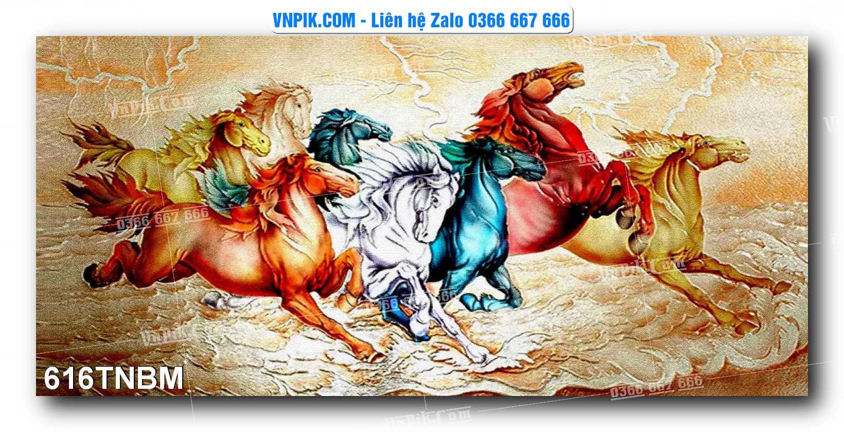 Tranh Ngựa Bát Mã – Mã Đáo Thành Công Mã File 616TNBM