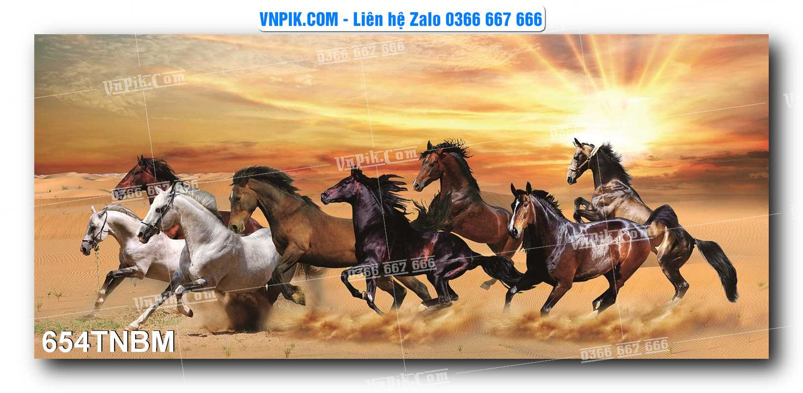 Tranh Ngựa Bát Mã – Mã Đáo Thành Công Mã File 654TNBM