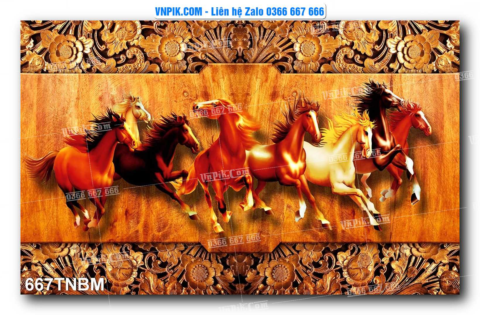 Tranh Ngựa Bát Mã – Mã Đáo Thành Công Mã File 667TNBM
