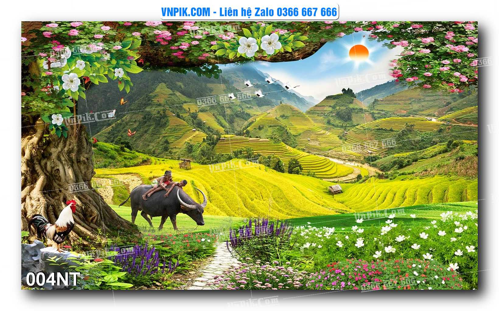 Tranh Trang Trí Phong Cảnh Nghệ Thuật Mã Số 004NT