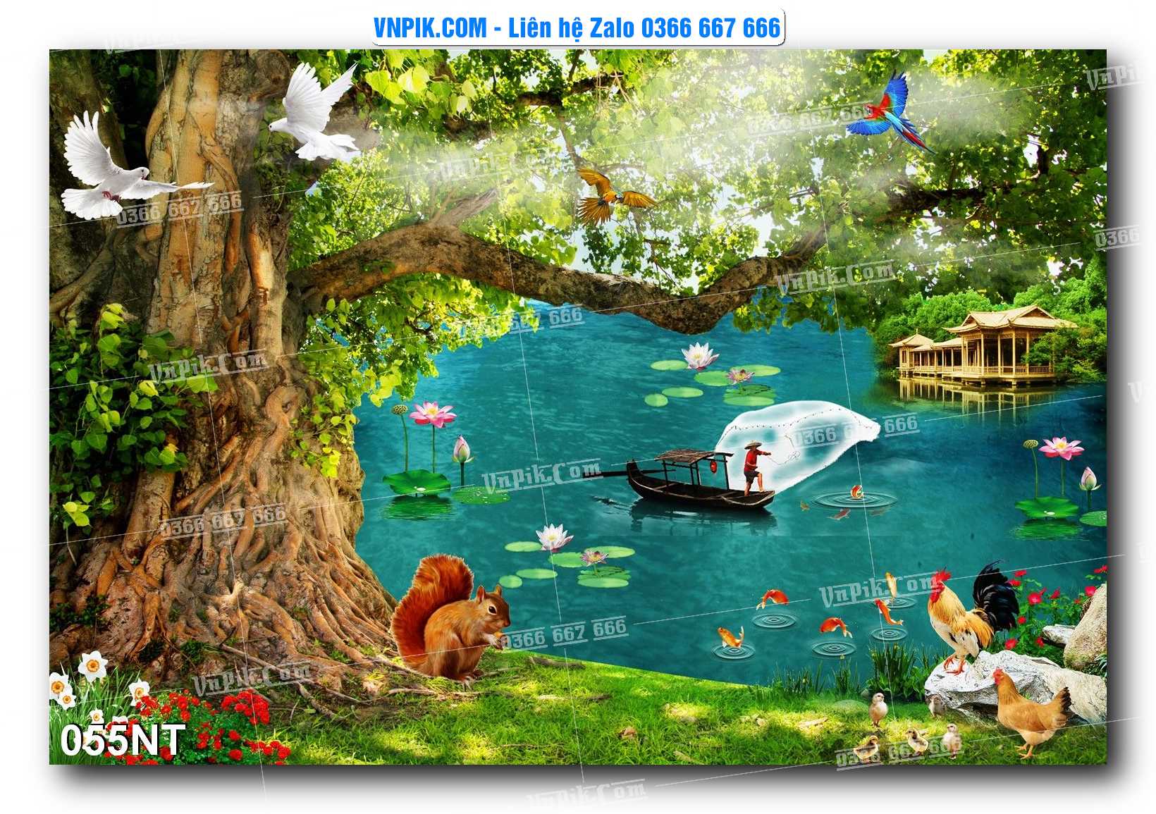Tranh Trang Trí Phong Cảnh Nghệ Thuật Mã Số 055NT
