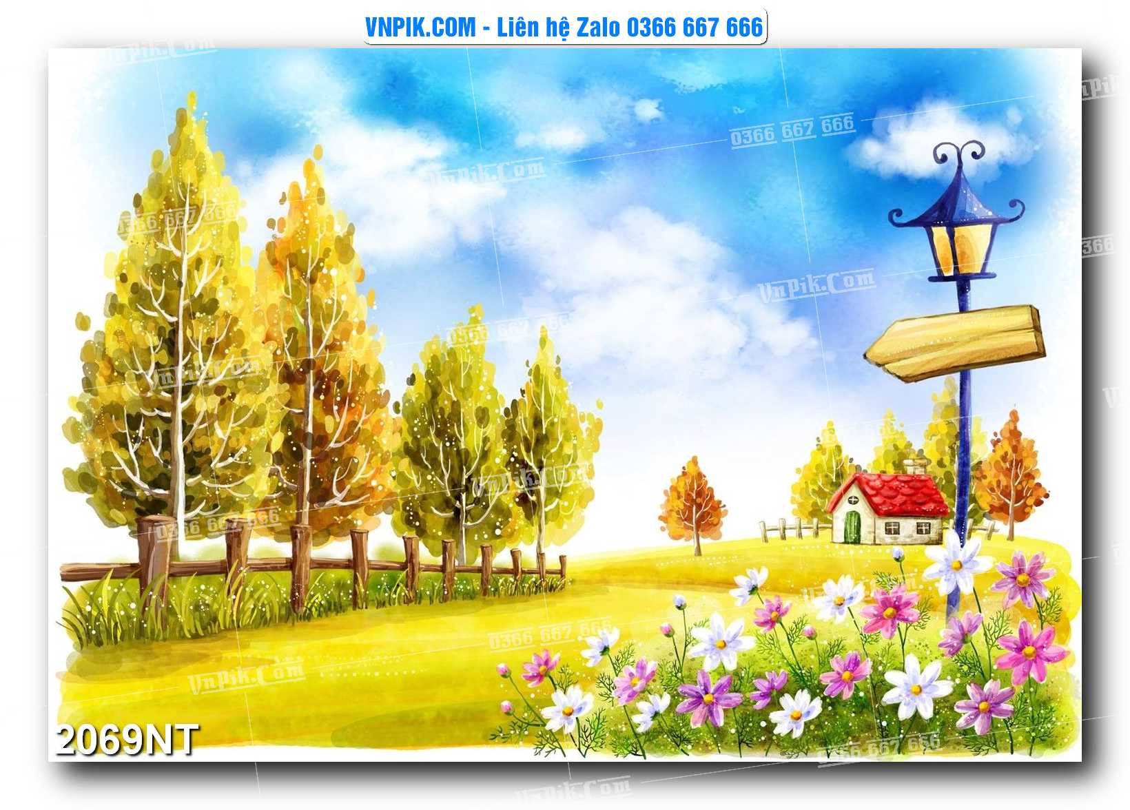 Tranh Trang Trí Phong Cảnh Nghệ Thuật Mã Số 2069NT