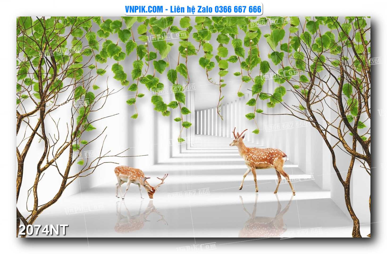 Tranh Trang Trí Phong Cảnh Nghệ Thuật Mã Số 2074NT
