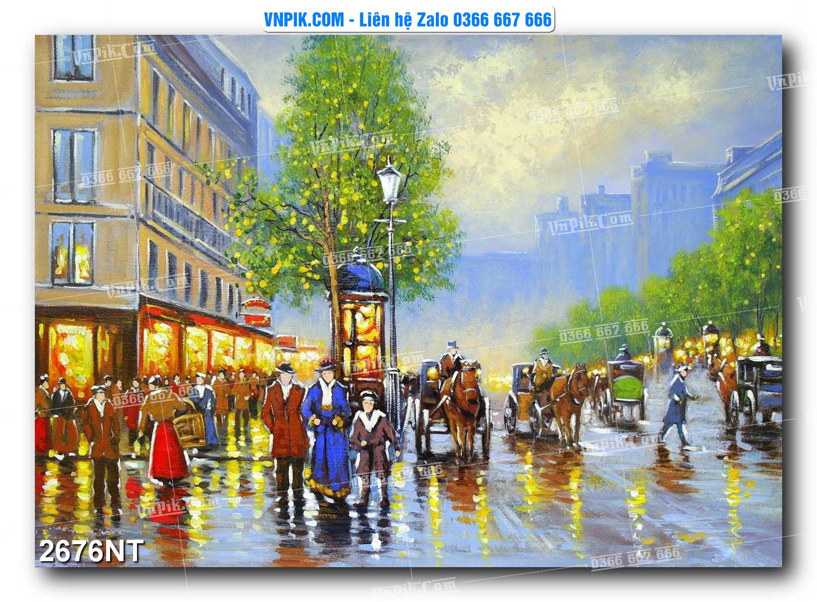 Tranh Trang Trí Phong Cảnh Nghệ Thuật Mã Số 2676NT