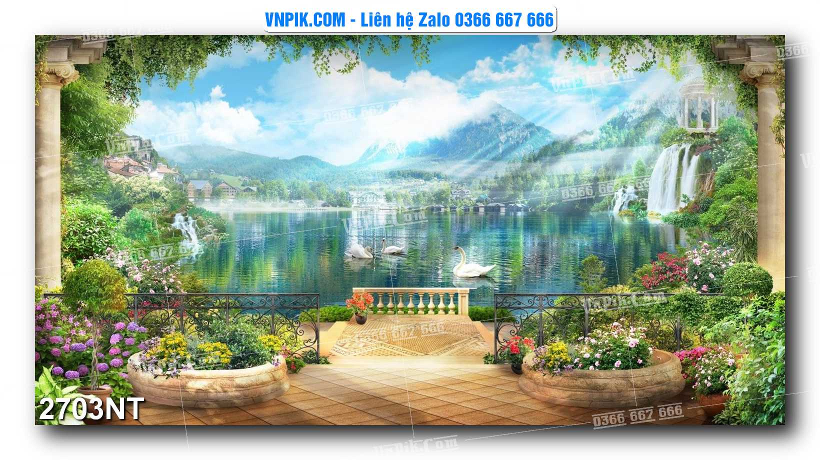Tranh Trang Trí Phong Cảnh Nghệ Thuật Mã Số 2703NT
