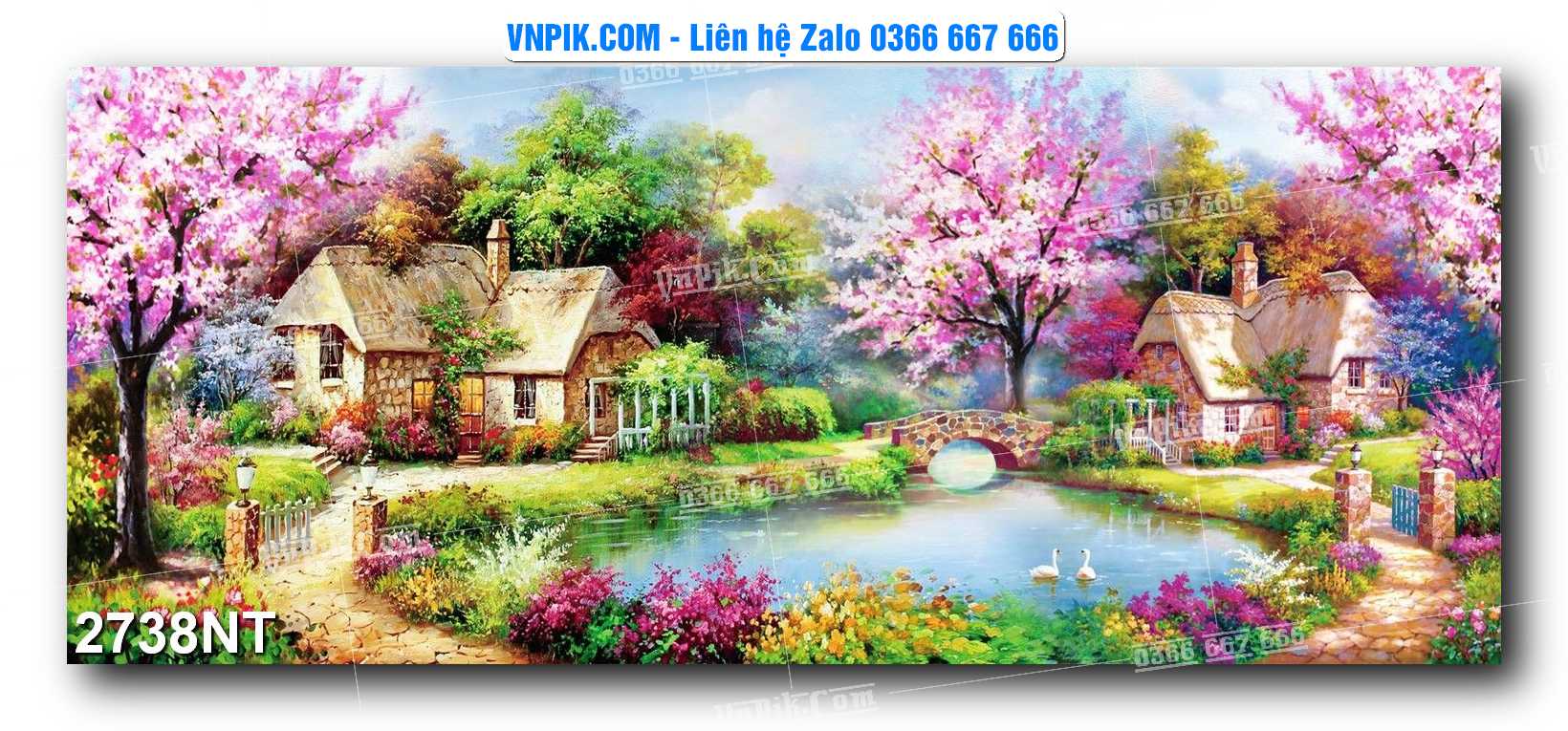 Tranh Trang Trí Phong Cảnh Nghệ Thuật Mã Số 2738NT