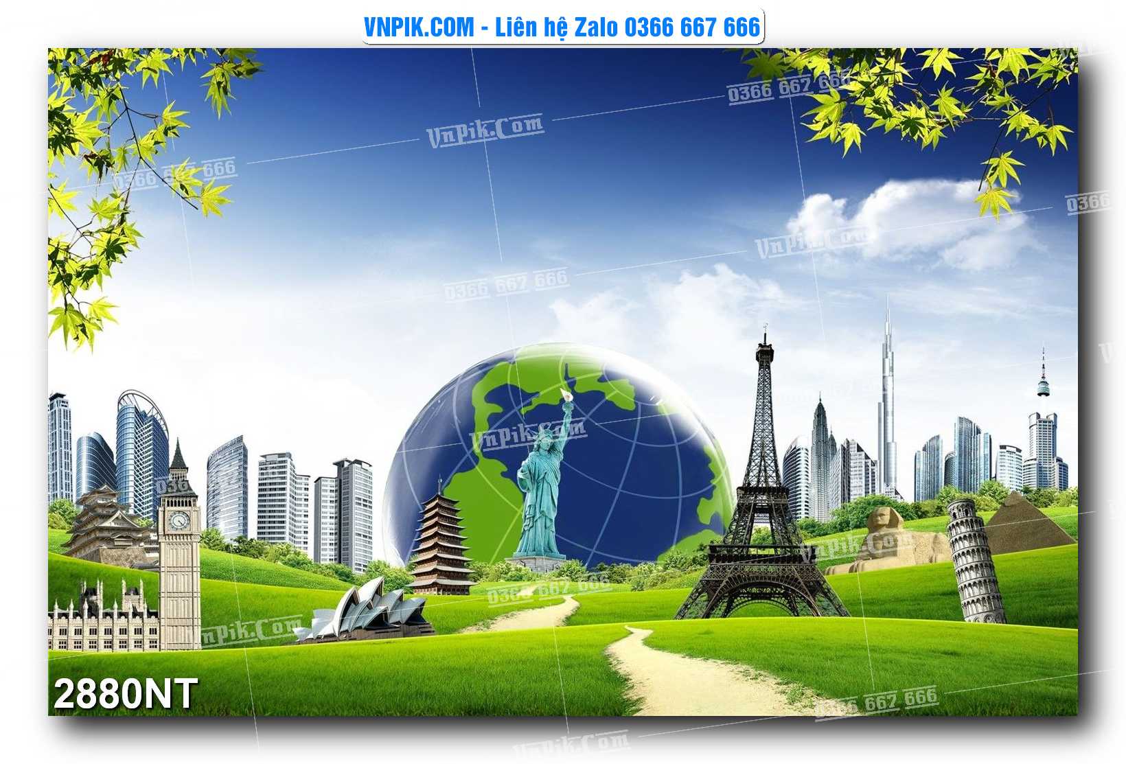 Tranh Trang Trí Phong Cảnh Nghệ Thuật Mã Số 2880NT