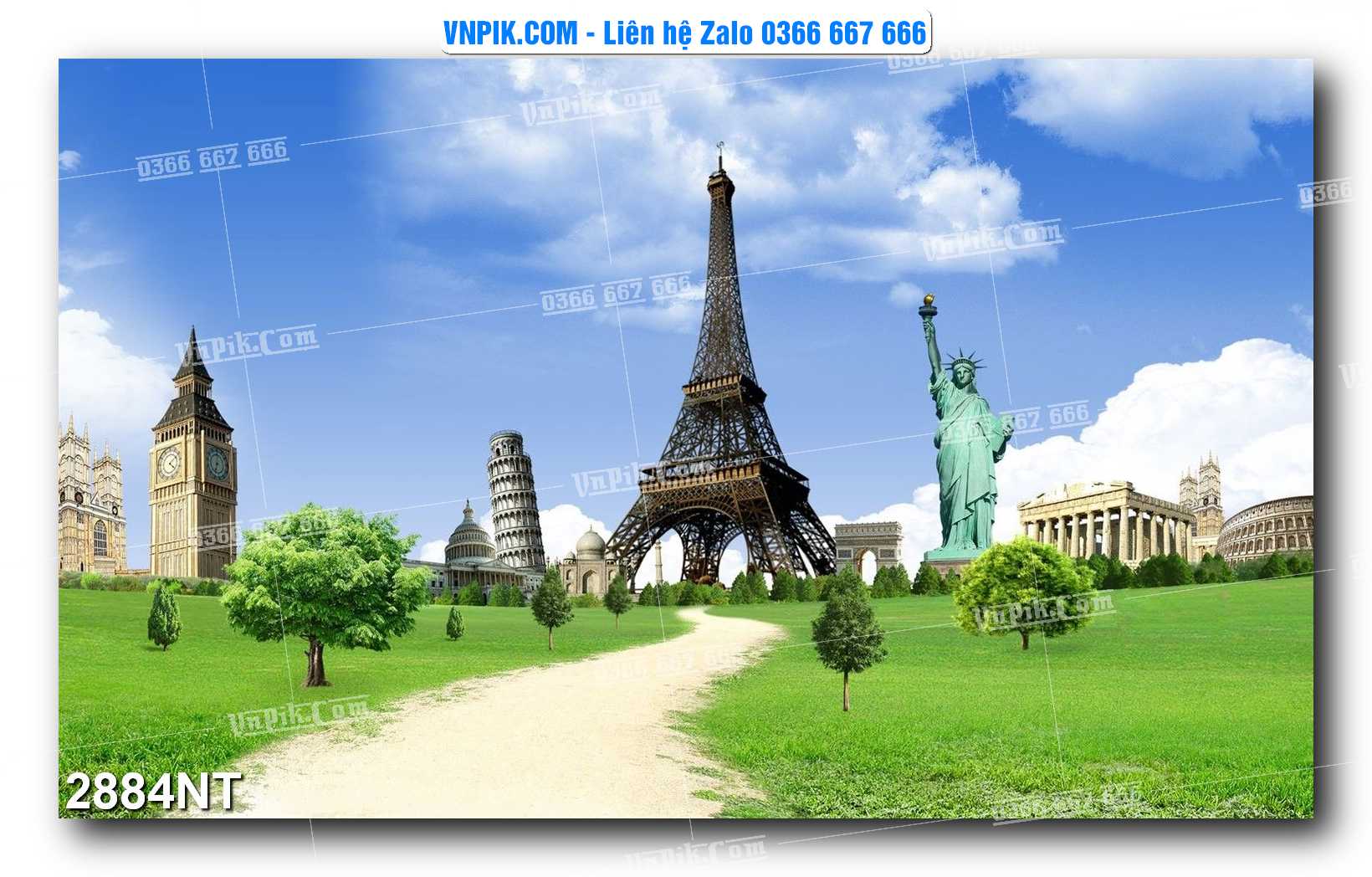 Tranh Trang Trí Phong Cảnh Nghệ Thuật Mã Số 2884NT