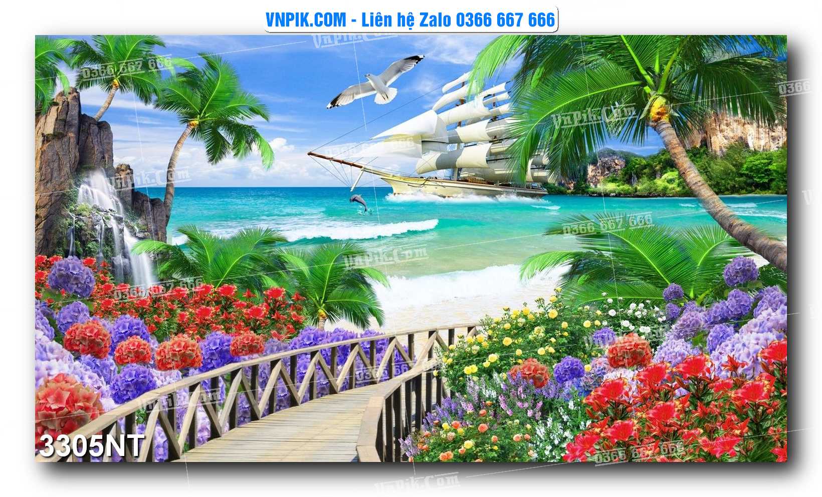 Tranh Trang Trí Phong Cảnh Nghệ Thuật Mã Số 3305NT