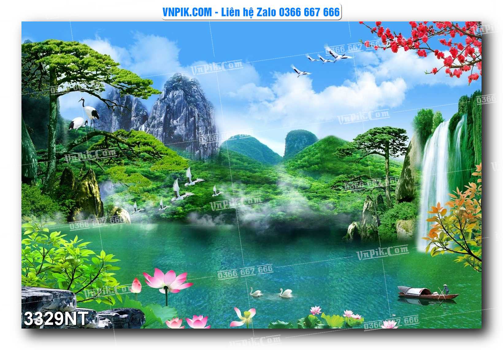 Tranh Trang Trí Phong Cảnh Nghệ Thuật Mã Số 3329NT