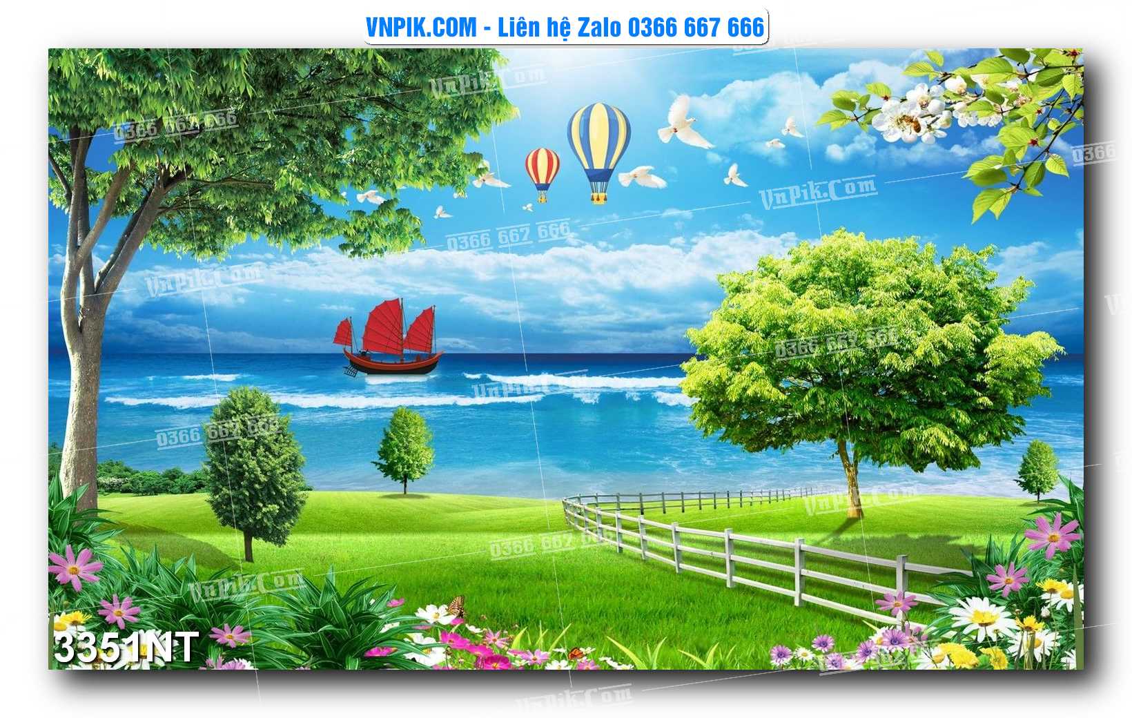 Tranh Trang Trí Phong Cảnh Nghệ Thuật Mã Số 3351NT