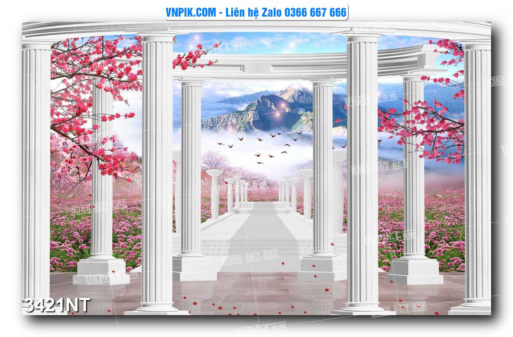 Tranh Trang Trí Phong Cảnh Nghệ Thuật Mã Số 3421NT