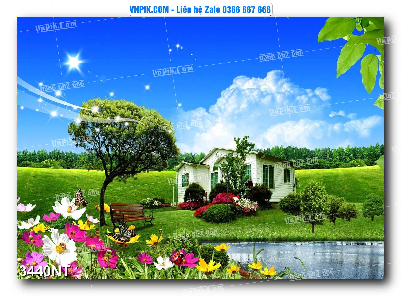 Tranh Trang Trí Phong Cảnh Nghệ Thuật Mã Số 3440NT