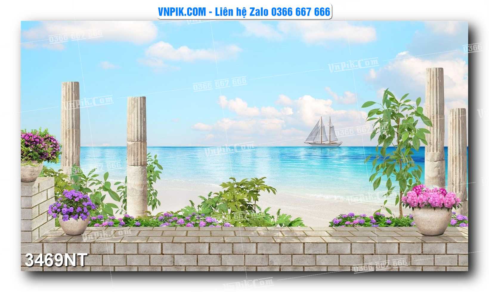 Tranh Trang Trí Phong Cảnh Nghệ Thuật Mã Số 3469NT