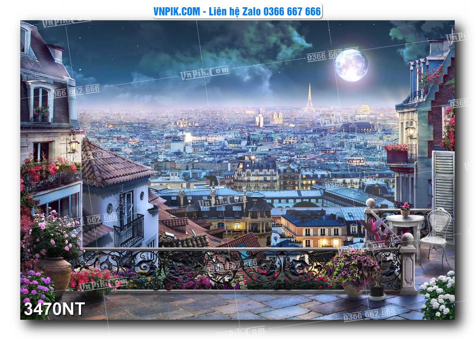 Tranh Trang Trí Phong Cảnh Nghệ Thuật Mã Số 3470NT