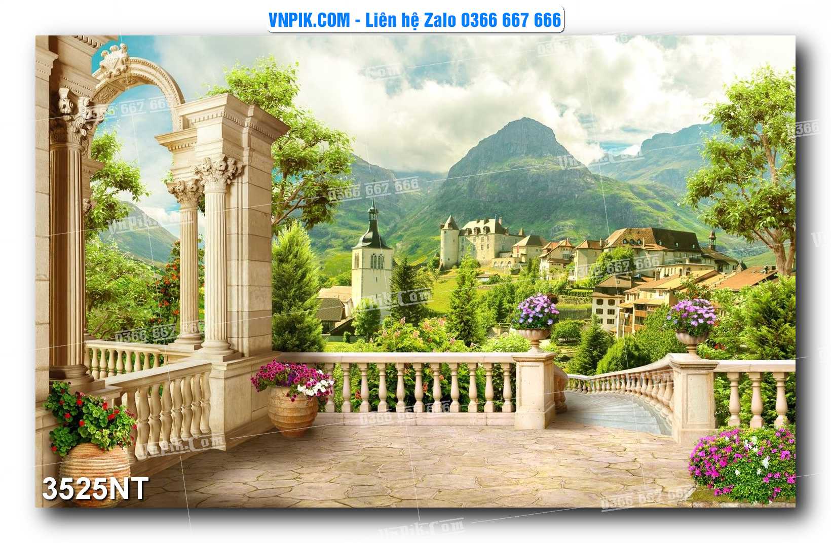 Tranh Trang Trí Phong Cảnh Nghệ Thuật Mã Số 3525NT