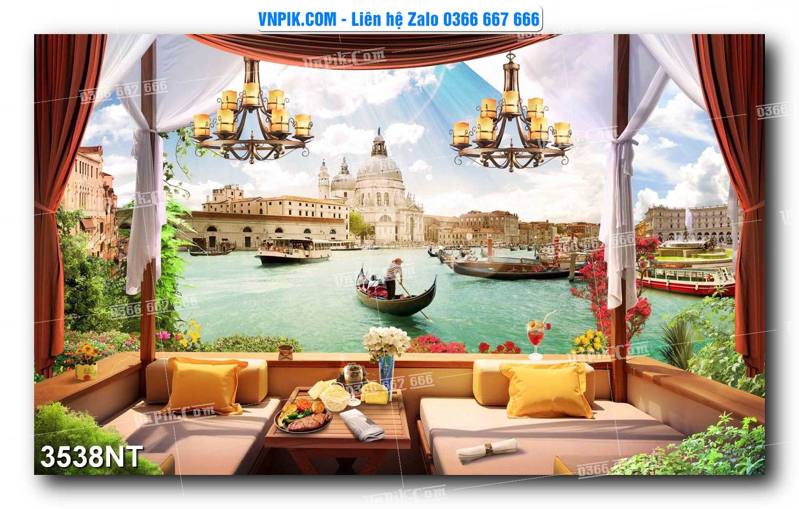 Tranh Trang Trí Phong Cảnh Nghệ Thuật Mã Số 3538NT