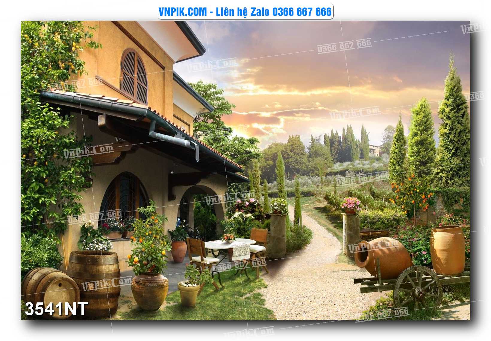 Tranh Trang Trí Phong Cảnh Nghệ Thuật Mã Số 3541NT