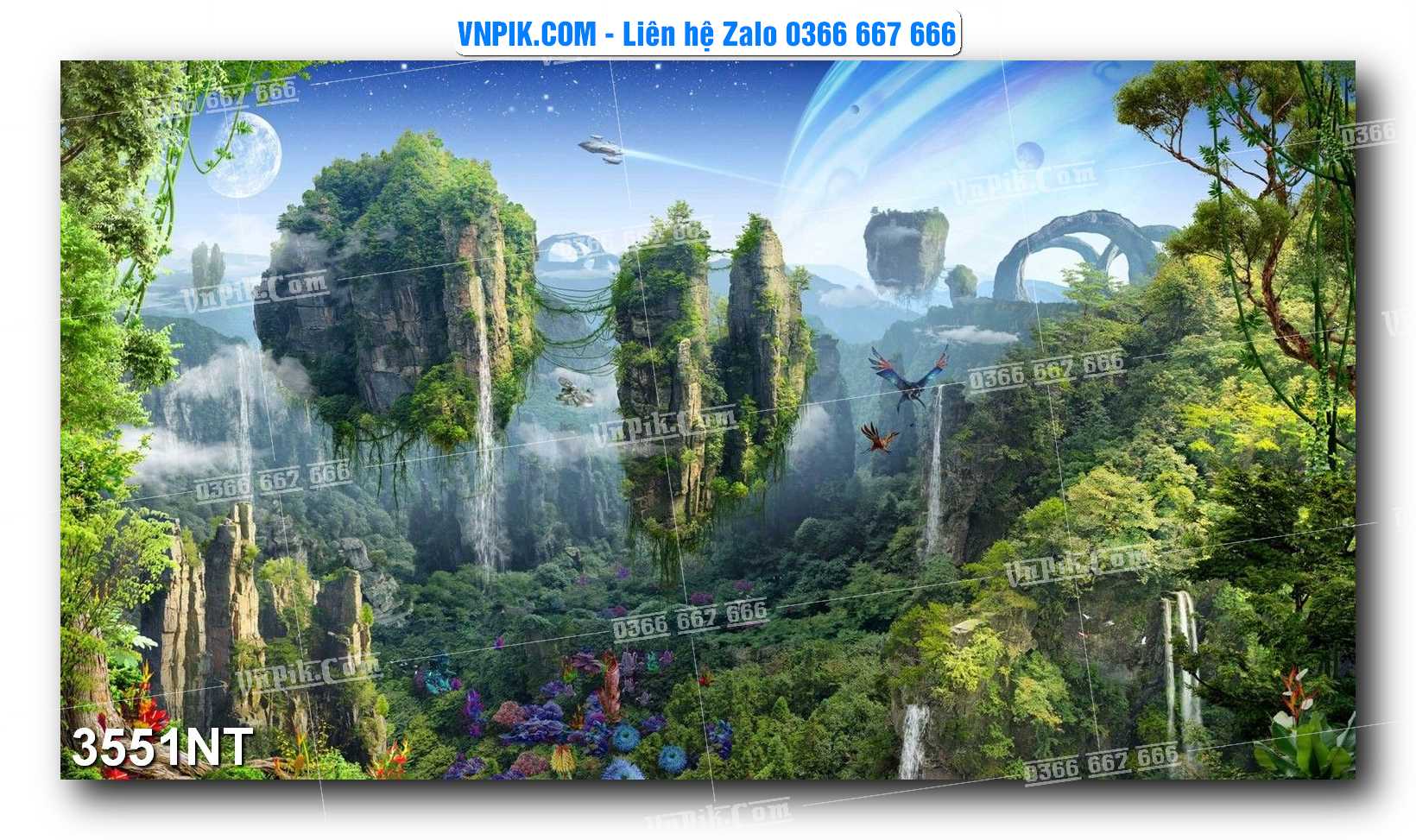 Tranh Trang Trí Phong Cảnh Nghệ Thuật Mã Số 3551NT